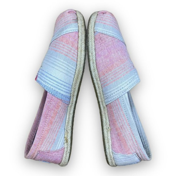 Toms Espadrille Ballet Flats 300314 Summer Stripes Slip On Multicolor Women 6 - Picture 6 of 8